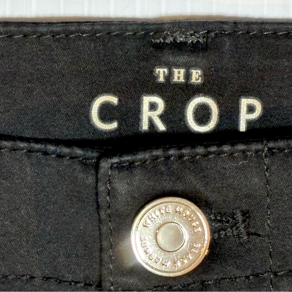 White House Black Market Crop Pants Lace-Up Legs 8 Black - Picture 9 of 13